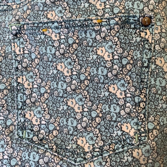 Pilcro Anthro Ditsy Floral Retro Spinoff Cottagecore Cropped Ankle Skinny Jeans - Picture 6 of 13